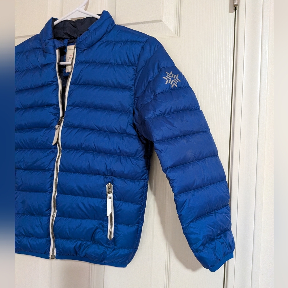 Hannah Andersson 130cm US 8 Down Puffer Coat Blue Down And Feathers - Picture 2 of 8